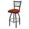 Holland Bar Stool Co 30" Swivel Bar Stool, Pewter Finish, Graph Poppy Seat 81030PW021 - alternate 1